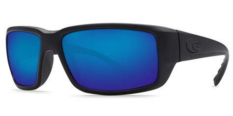 Polarized, flexible and boasting a Hydrolite™ co-injected lining, these Costa men's Angler fishing sunglasses are made for performance and are a necessary addition to any tackle box. Model name: Blackfin. Item no: BL 11 OBMP. Frame color: Matte Black. Lens color: Blue Mirror.